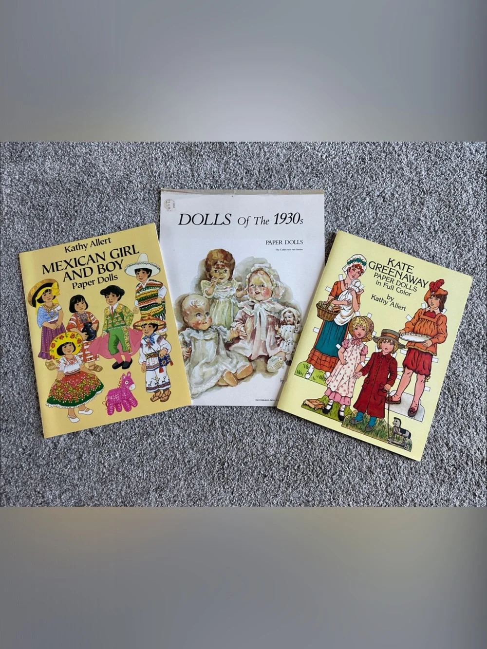 Vintage Paper Dolls Book Set - Yellow Covers